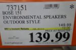 Bose 151 Environmental Speakers Outdoor Style Costco Price