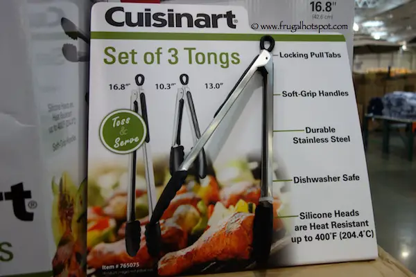 Cuisinart 3-Pack Stainless Steel Tongs Costco