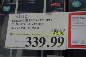 Delonghi 12.5K BTU Portable Air Conditioner Costco Price