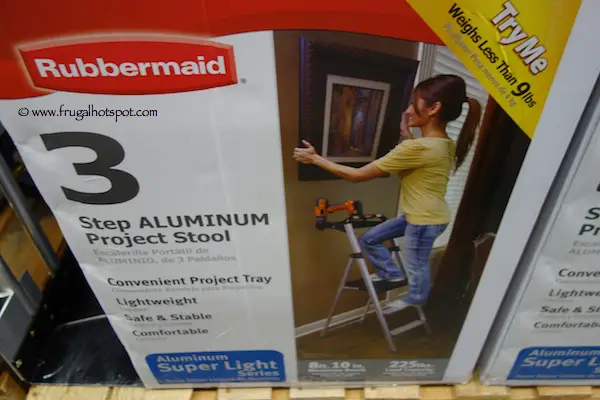 Rubbermaid 3 Step Aluminum Step Stool With Project Tray Costco