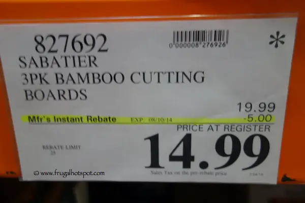 Sabatier 3 Pack Bamboo Cutting Boards Costco Price