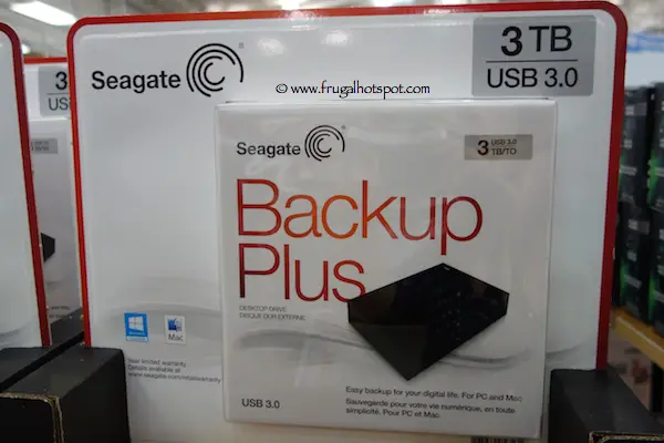 Seagate 3TB Backup Plus Desktop Hard Drive Costco