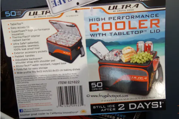 California Innovations Ultra Collapsible Cooler with Tabletop Lid by Arctic Zone Costco
