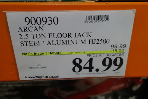 Arcan 2.5 Ton Floor Jack Costco Price