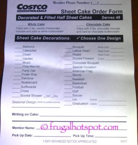 Costco Sheet Cake Order Form | Frugal Hotspot – Frugal Hotspot