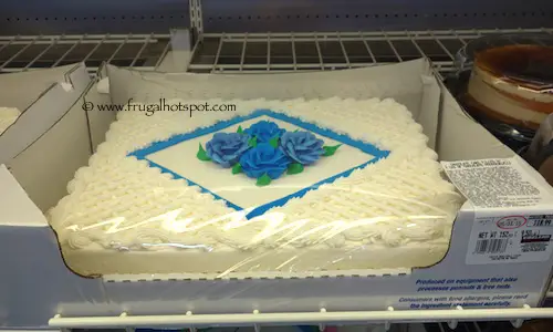 Costco White Sheet Cake with Flowers