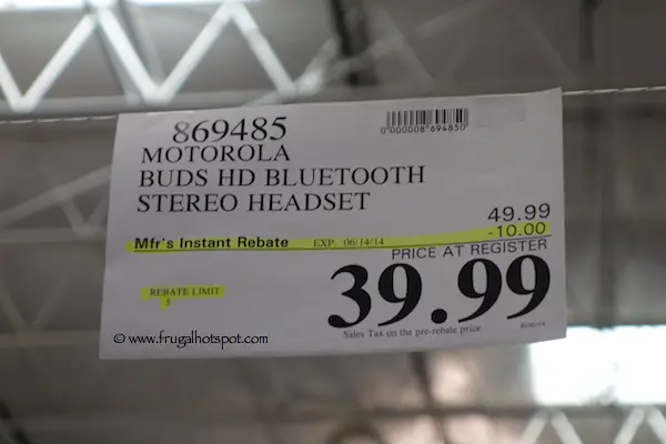 Motorola Buds Bluetooth Stereo Headphones Costco Price