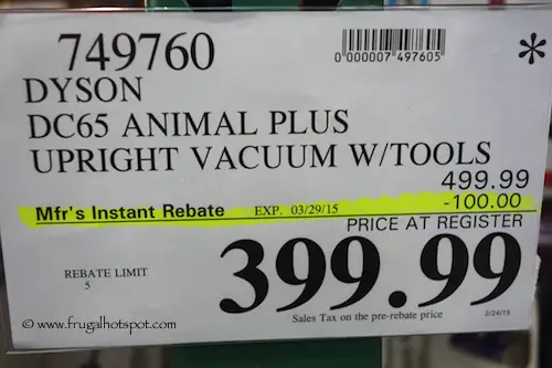 Dyson DC65 Animal Plus Upright Vacuum with Tools Costco Price
