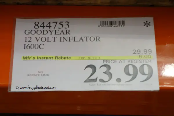 Goodyear 12 Volt Air Inflator Costco Price