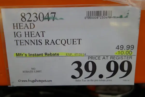 Head IG HEat Tennis Racquet Costco Price