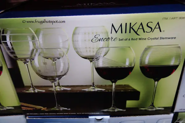 Mikasa Encore Etched Red Wine Stemware Set of 6 Costco