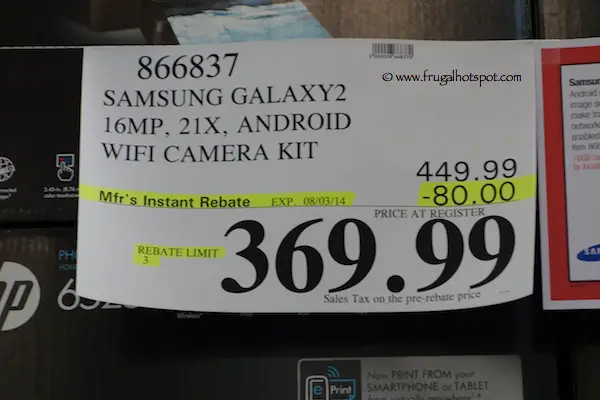 Samsung Galaxy 2 Smart Digital Camera Bundle Costco Price