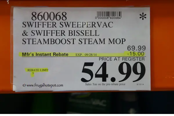 Swiffer SweeperVac Swiffer Bissell SteamBoost Steam Mop Costco Price