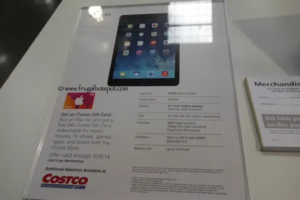 Apple iPad Air Costco