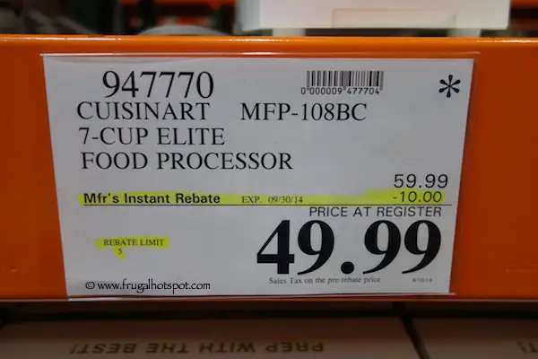 Cusinart 7-Cup Elite Food Processor Costco Price