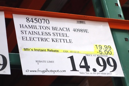 hamilton beach electric kettle costco