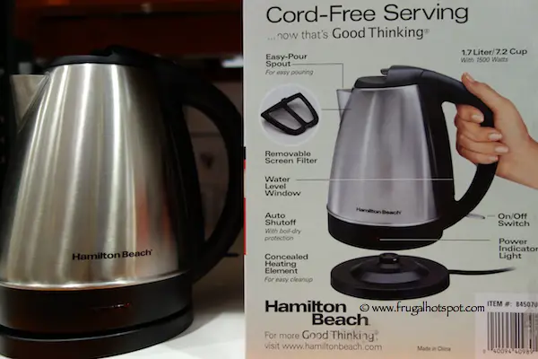 Hamilton Beach Stainless Steel Electric Kettle Costco