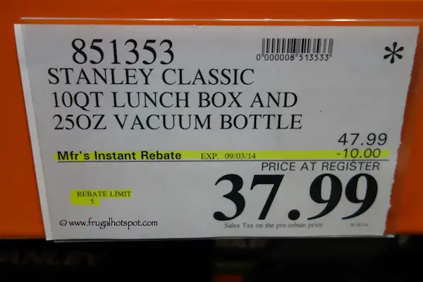 Stanley Classic Steel Lunch Box & Vacuum Bottle Costco Price