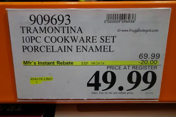 Tramontina 10 Piece Cookware Set Porcelain Enamel Costco Price