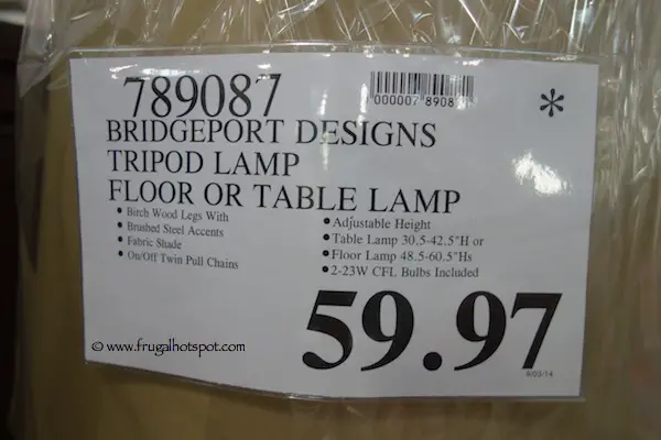 Bridgeport Designs Tripod Lamp Costco Price