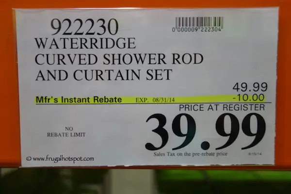 Waterridge Curved Shower Rod Fabric Curtain Set Costco Waterridge Curved Shower Rod Fabric Curtain Set Costco