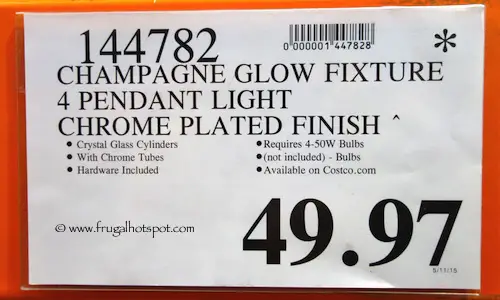Artika Champagne Glow Indoor 4 Pendant Light Costco Price