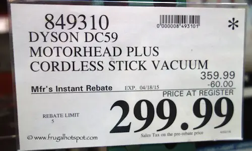 Dyson DC59 Motorhead Plus Cordless Stick Vacuum Costco Price