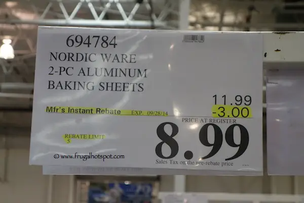Nordic Ware 2-Pack Aluminum Baking Sheets Costco Price