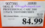 Costco Sale Price: Oral-B Pro Care 2000 Dual Handle Rechargeable Toothbrushes