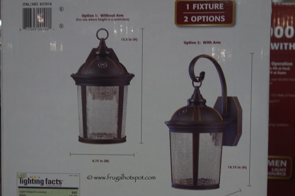 Altair Lighting Outdoor LED Lantern with Optional Arm Kit Costco