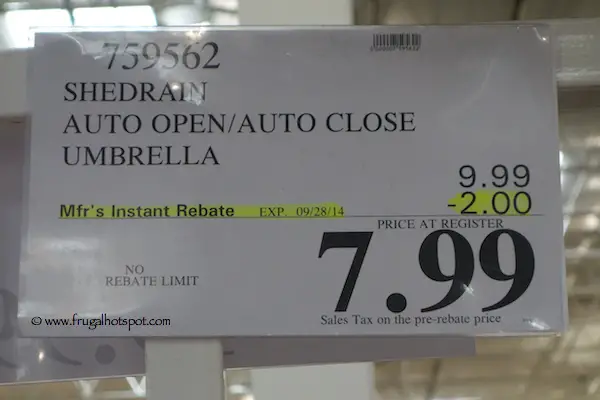 ShedRain Umbrella Costco Price