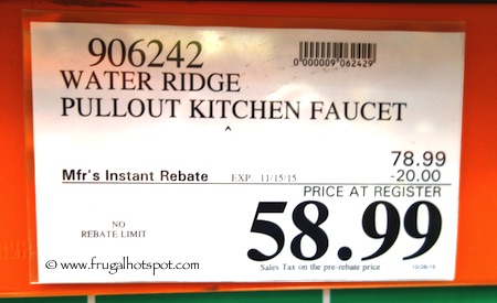 WaterRidge Pull-Out Kitchen Faucet Costco Price