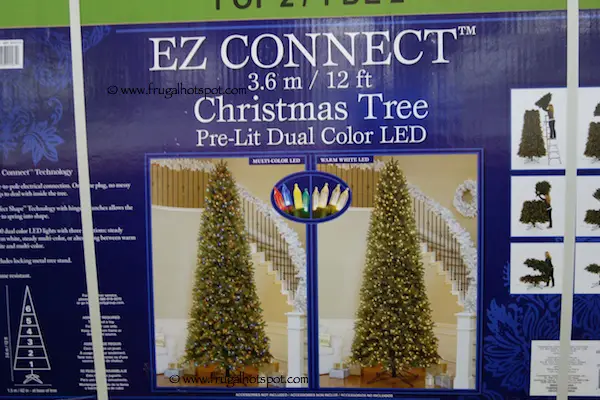 12 Ft Pre-Lit LED EZ Connect Dual Color Christmas Tree Costco