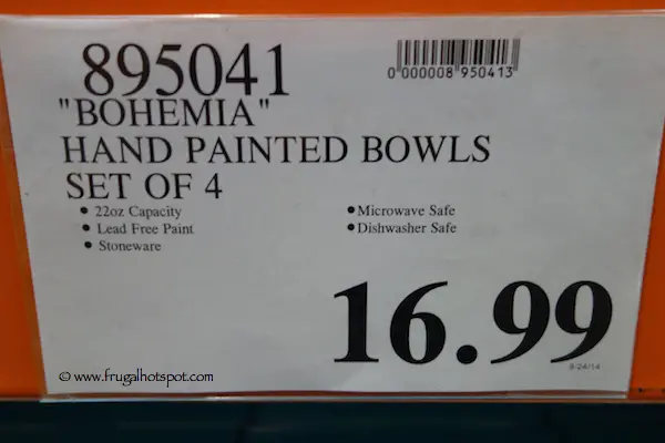 Bohemia Hand Painted Bowls Set of 4 Costco Price