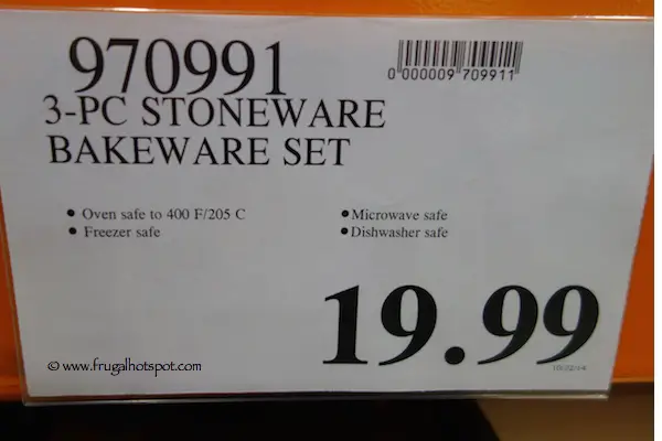 3 Piece Stoneware Bakeware Set Costco Price