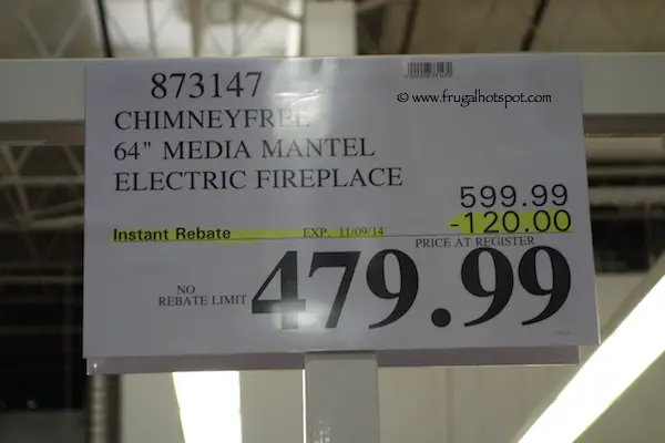 ChimneyFree 64" Media Mantel Electric Fireplace Costco Price