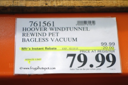 Hoover Windtunnel Rewind Pet Bagless Vacuum Costco Price