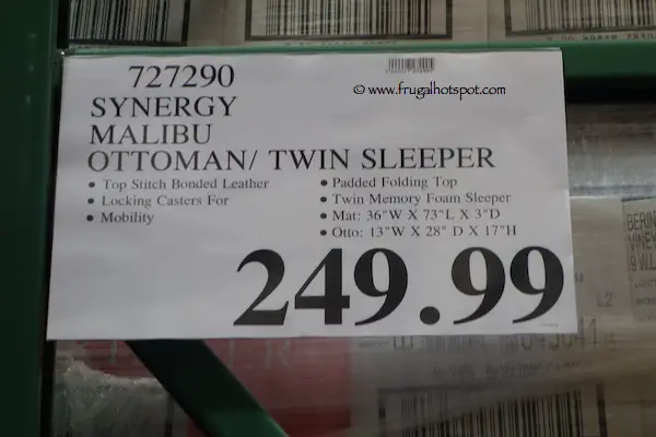 Synergy Malibu Twin Sleeper Ottoman Costco Price