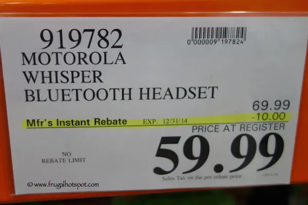 Motorola Whisper Bluetooth Headset Costco Price