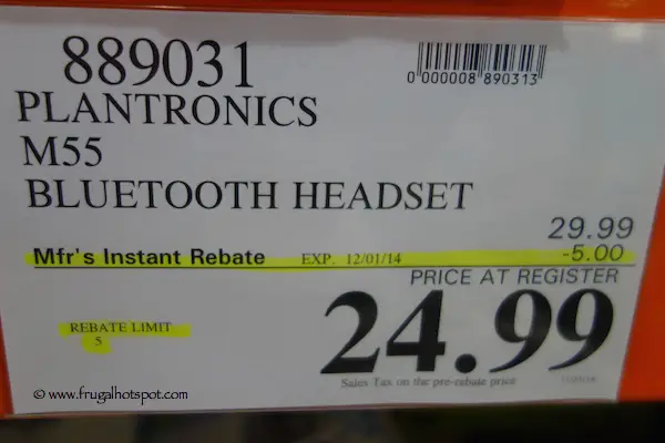 Plantronics M55 BLuetooth Headset Costco Price