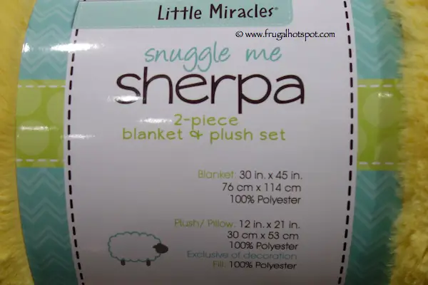 Little Miracles Snuggle Me Sherpa 2-Piece Blanket & Plush Set Costco