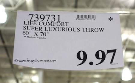 Life Comfort Super Luxurious Plush Throw Costco Price