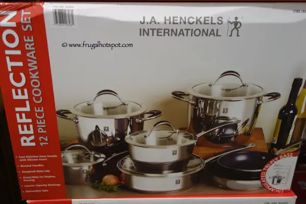 J.A. Henckels Reflection 12 Piece Stainless Steel Cookware Set Costco
