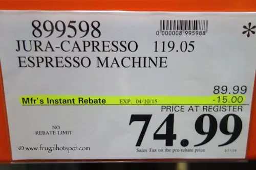 Jura-Capresso Stainless Steel Espresso & Cappuccino Machine  Costco Price