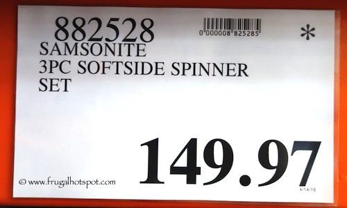 Samsonite 3-Piece Softside Luggage Set Costco Price
