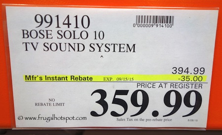 Bose Solo 10 TV Sound System Costco Price