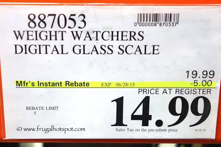 Weight Watchers Glass Digital Scale Costco Price