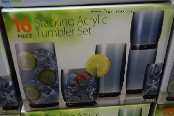16 Piece Stacking Acrylic Tumbler Set Costco