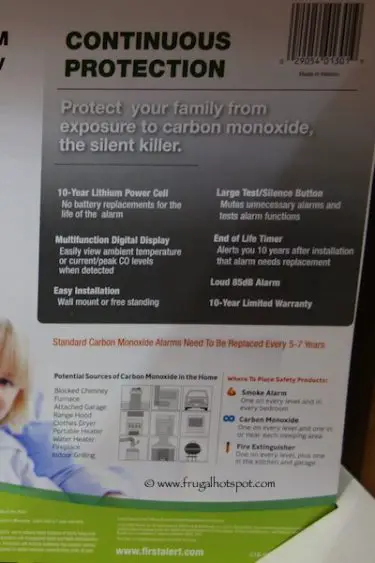 First Alert 10-Year Carbon Monoxide Alarm at Costco