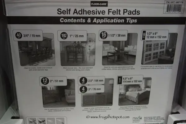 278 Pack Floor Care Kit Self Adhesive Pads Costco 